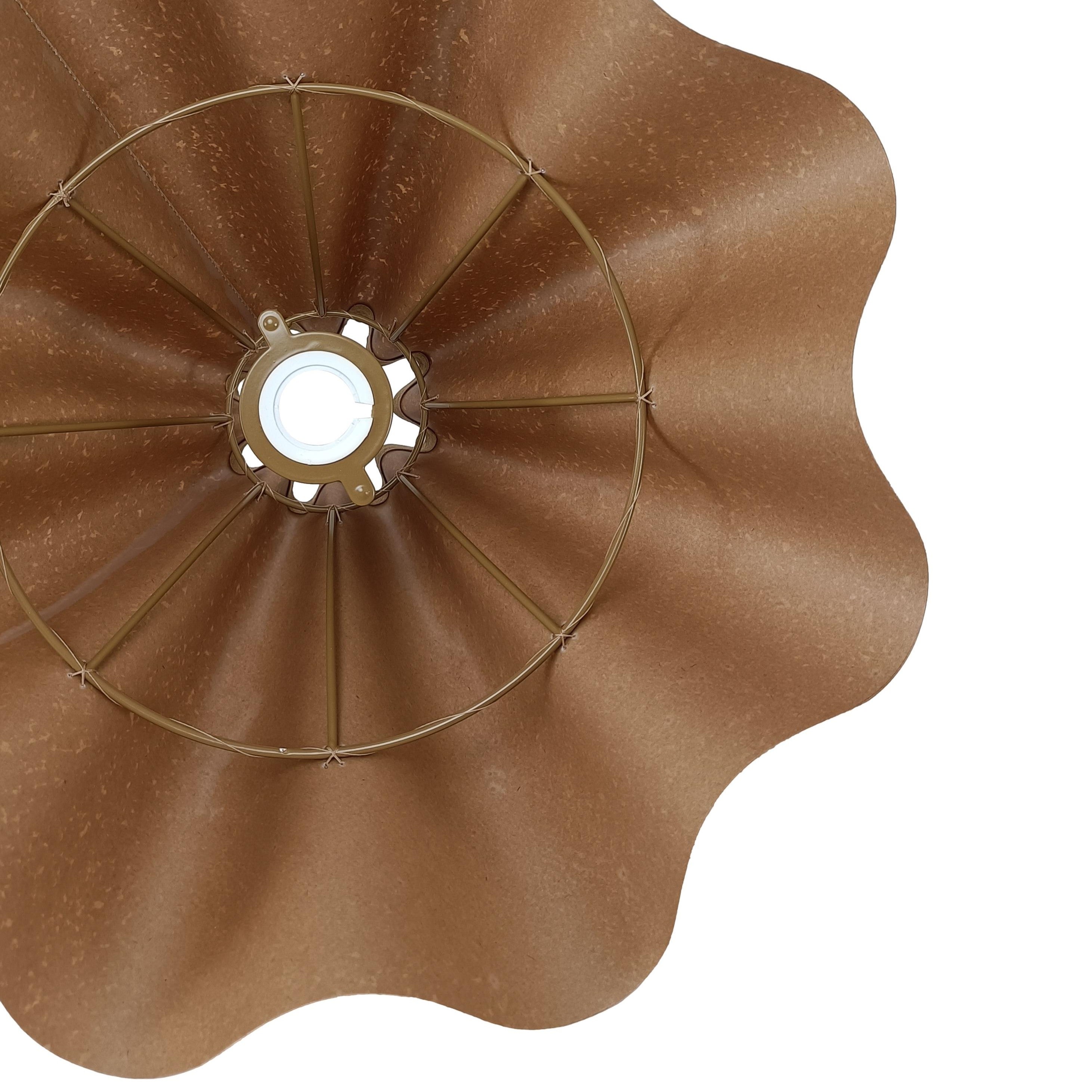 Munro and Kerr collaboration with a Considered Space Cork wavy scallop lampshade