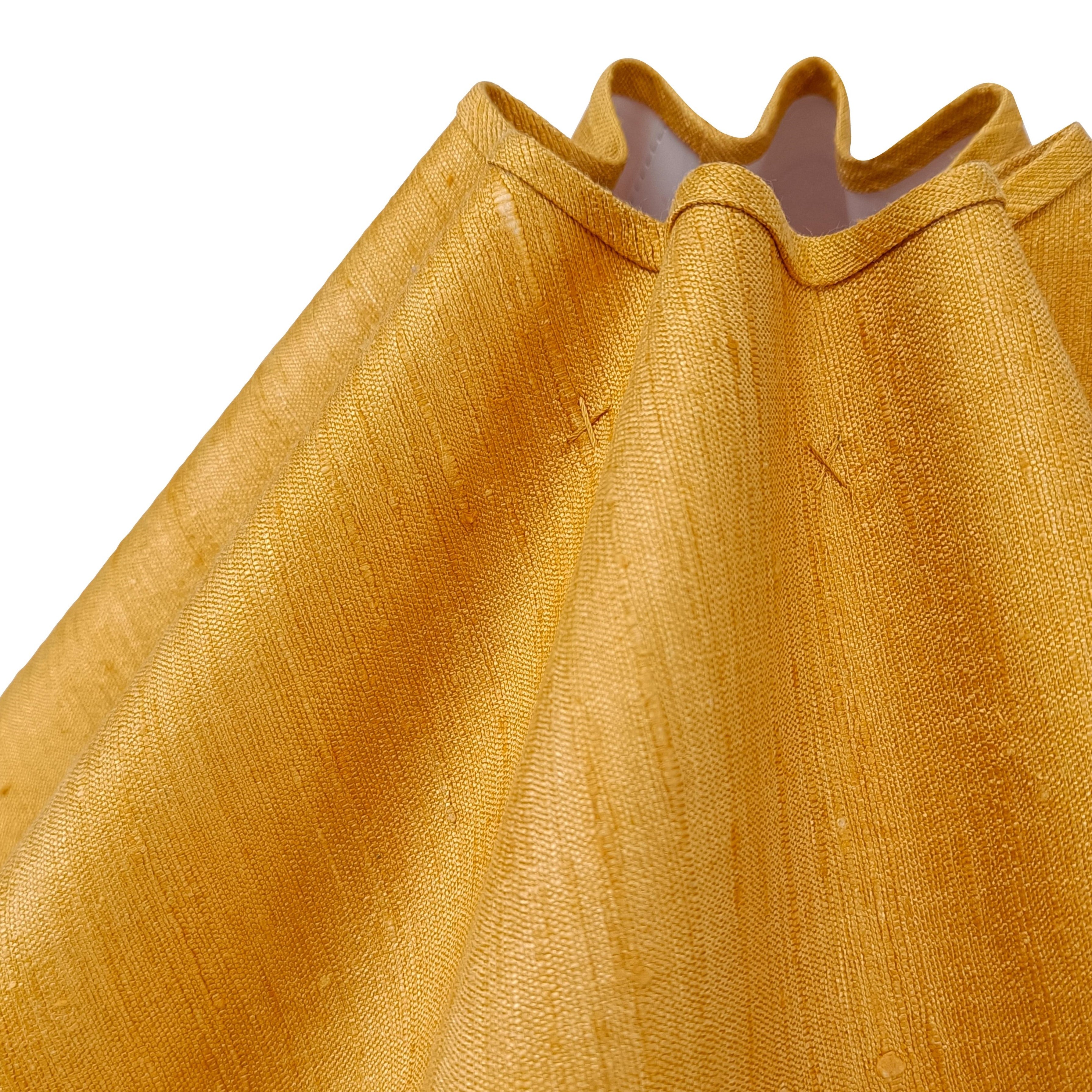 Wavy Lampshade in Marigold Silk A Considered Space x Munro and Kerr