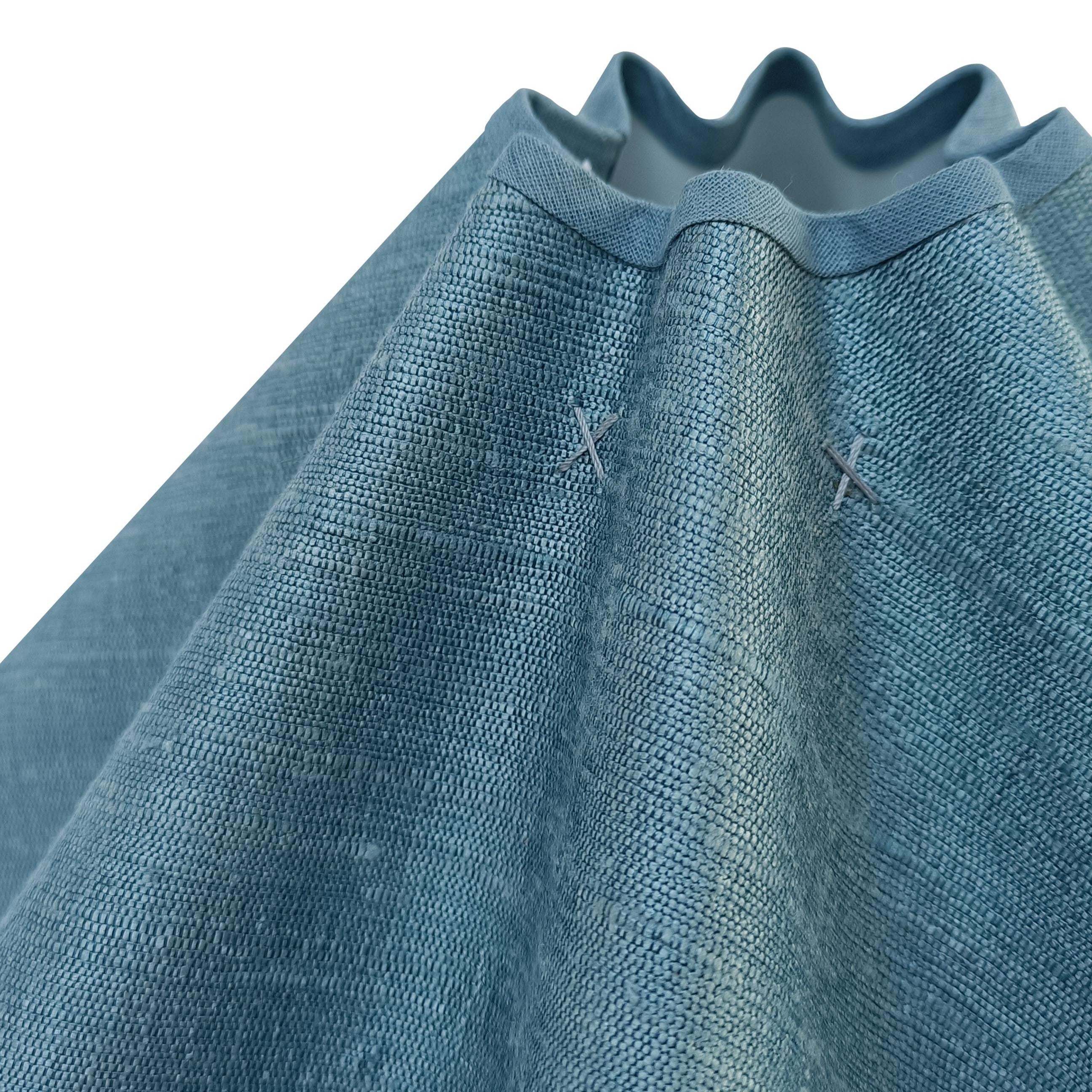 Baby Wavy Lampshade in Swedish Blue Silk A Considered Space x Munro and Kerr £175