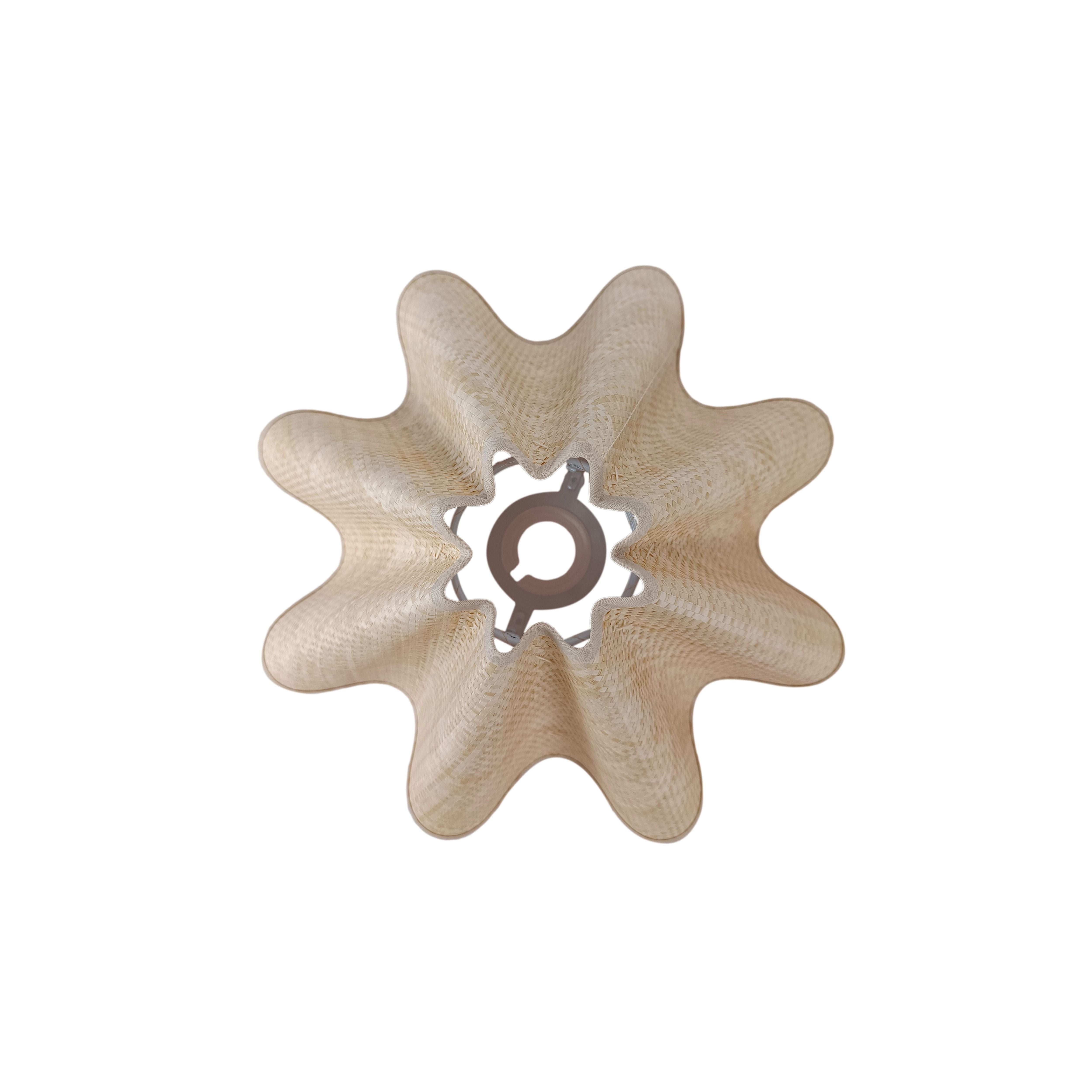 Baby Wavy Lampshade in Woven Paper with a Stone Trim A Considered Space x Munro and Kerr