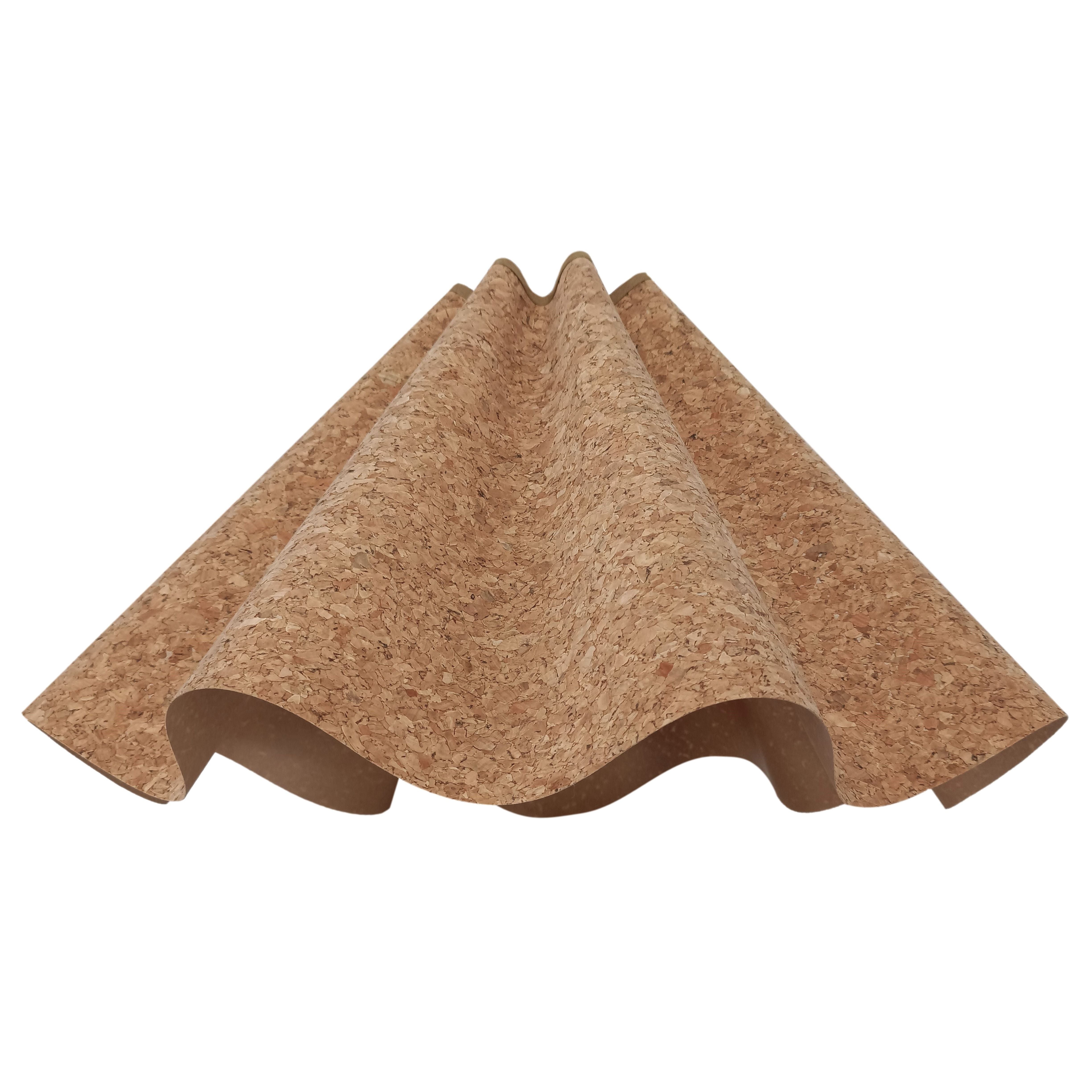 Munro and Kerr collaboration with a Considered Space Cork wavy scallop lampshade