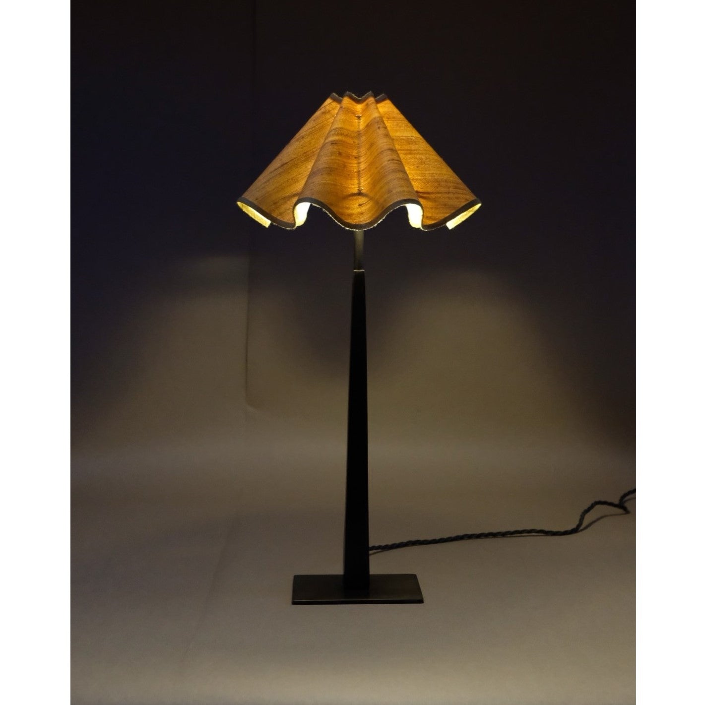 Baby Wavy Lampshade in Marigold silk A considered Space x Munro and Kerr