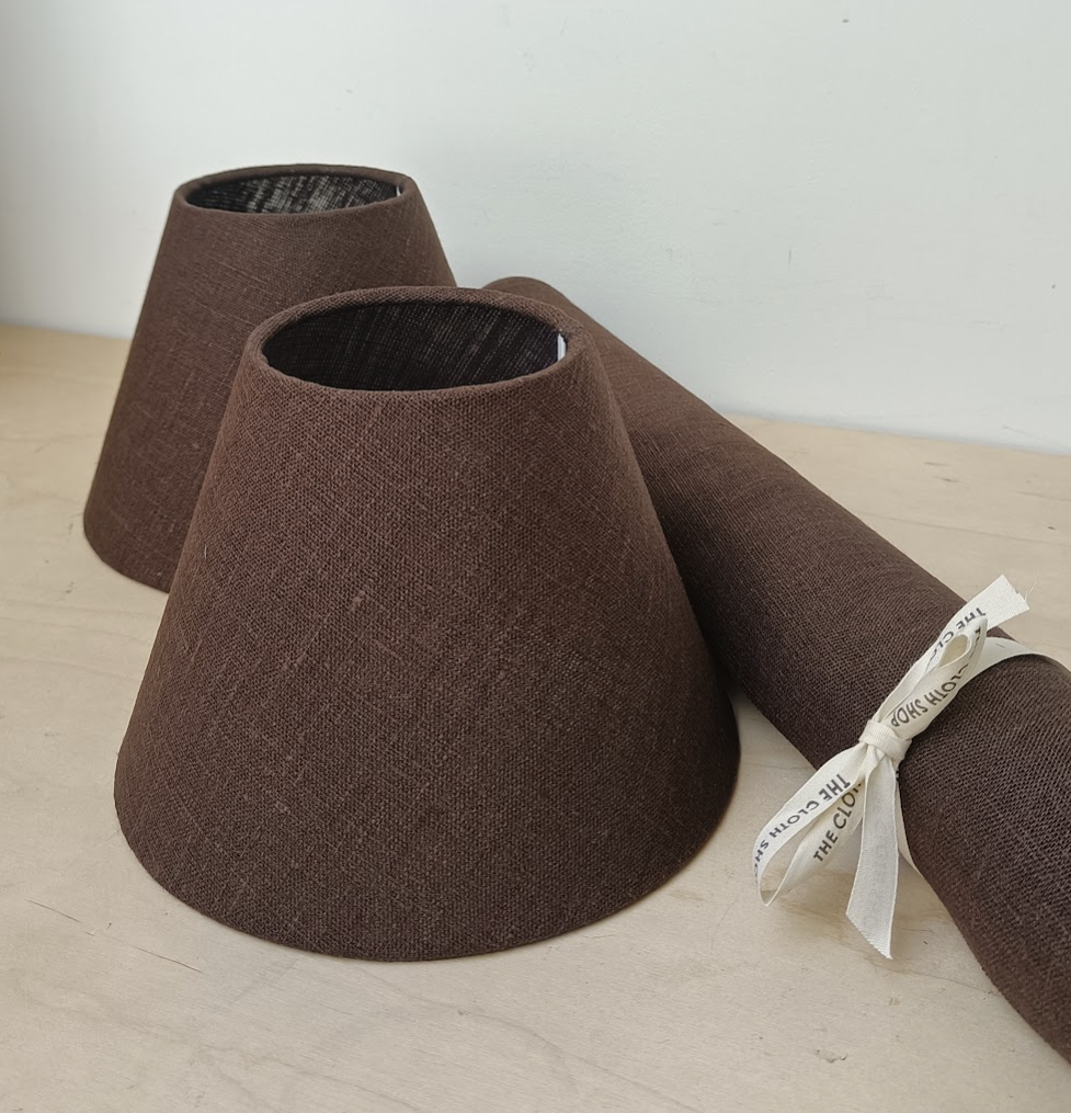 Bespoke Lampshade Brown Linen COM