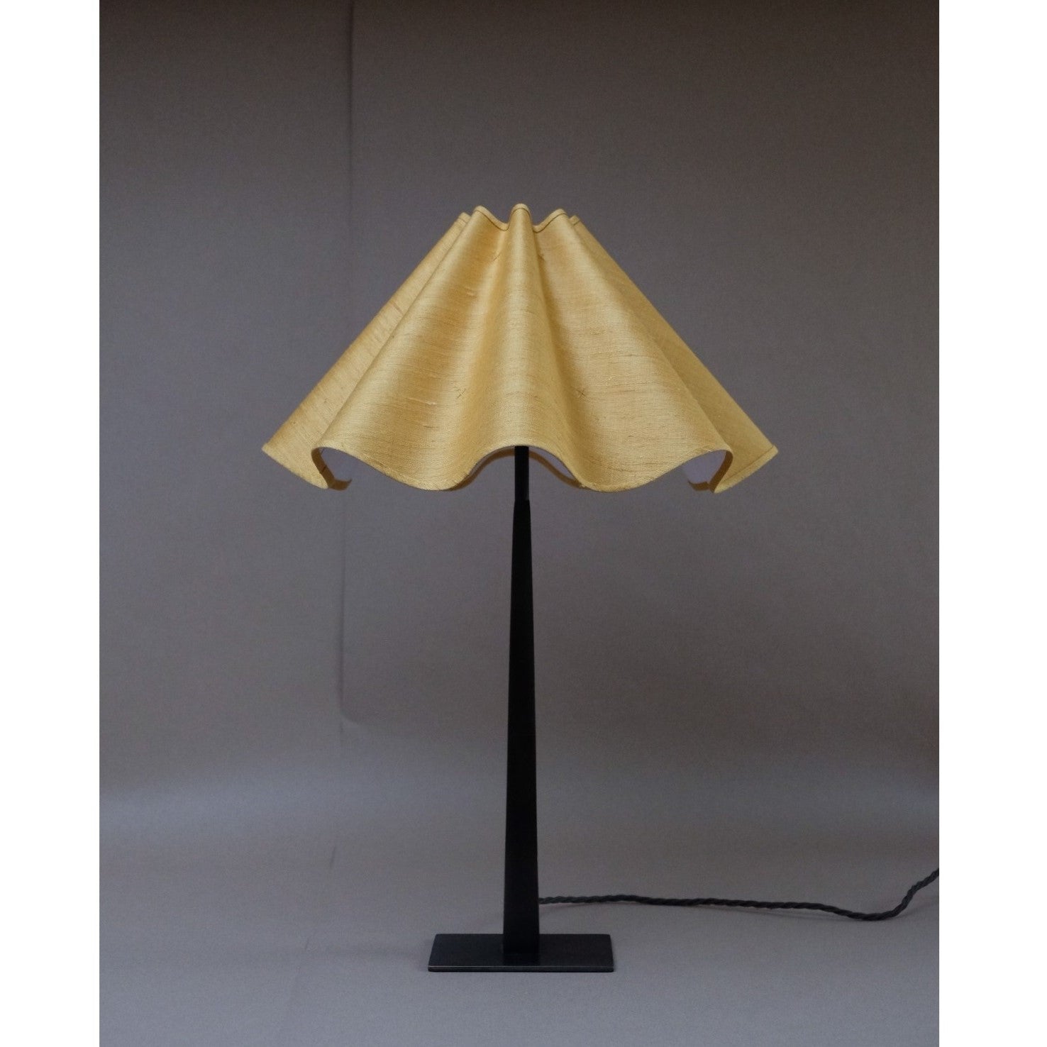 Wavy Lampshade in Marigold Silk A Considered Space x Munro and Kerr