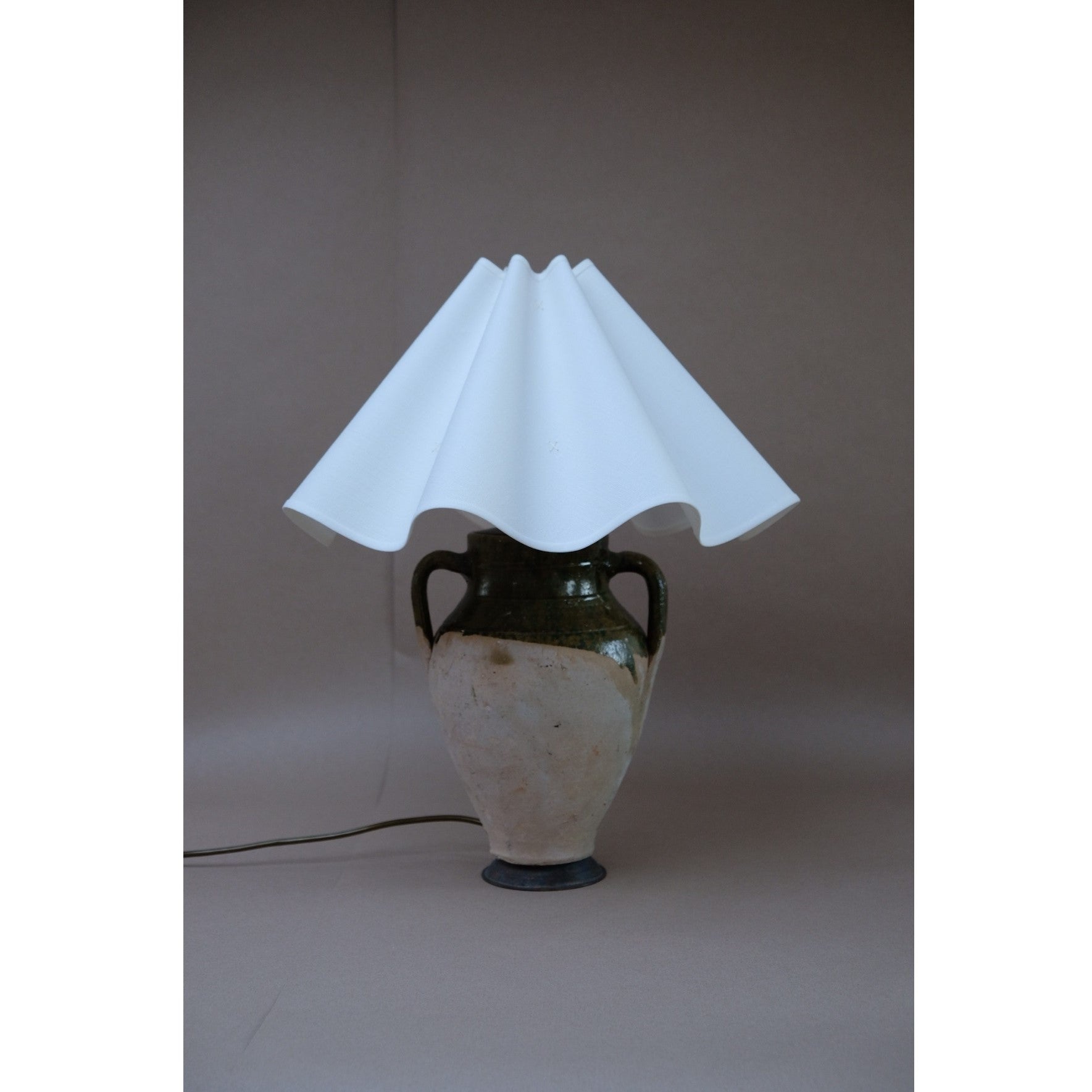 Wavy Lampshade in Off White Cotton A Considered Space x Munro and Kerr