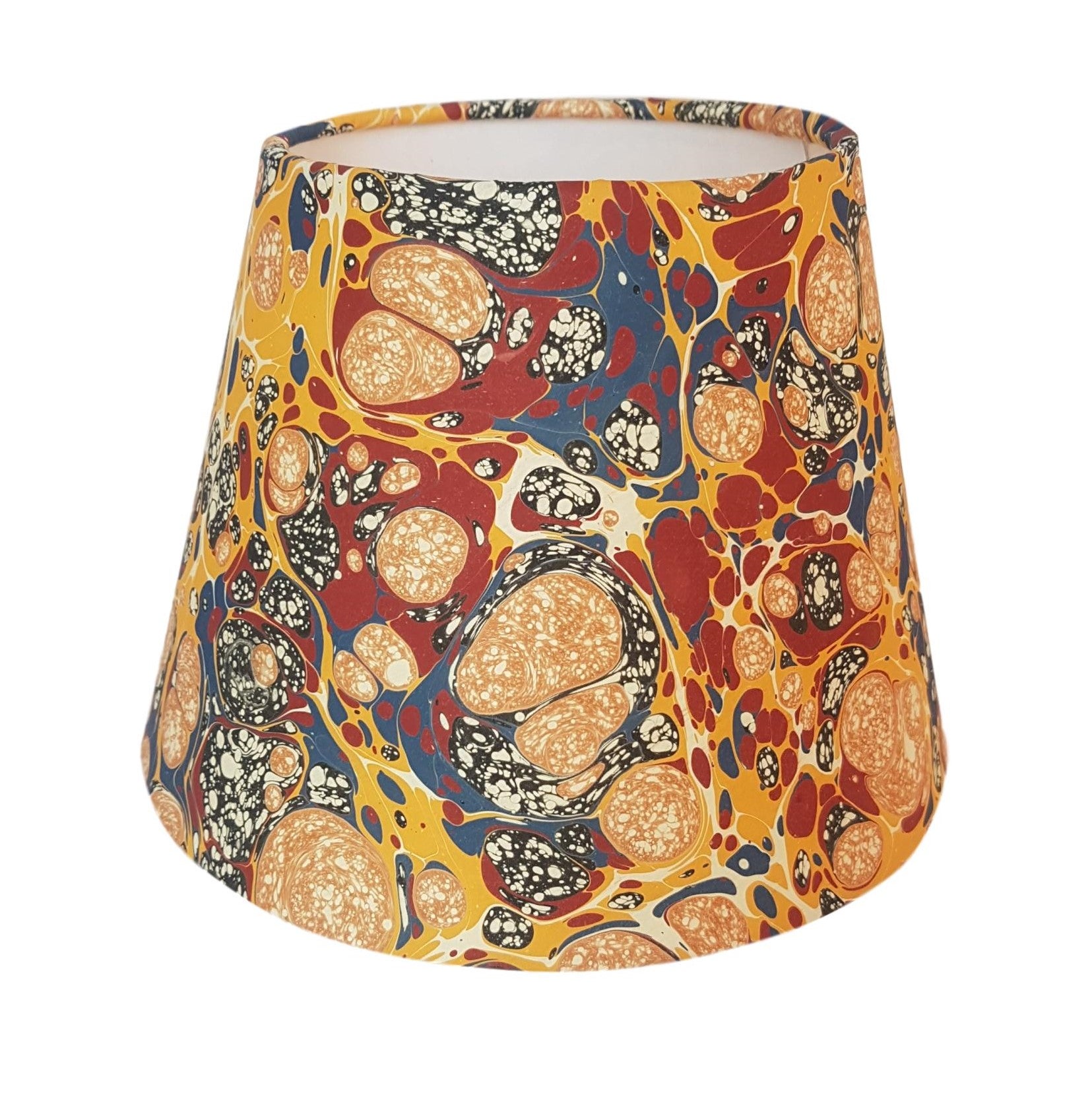 Munro and Kerr yellow marbled paper empire lampshade Payhembury