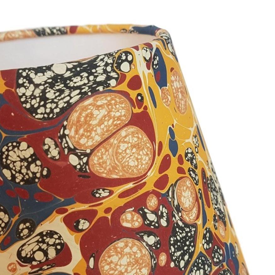 Munro and Kerr multicoloured marbled paper tapered empire lampshade