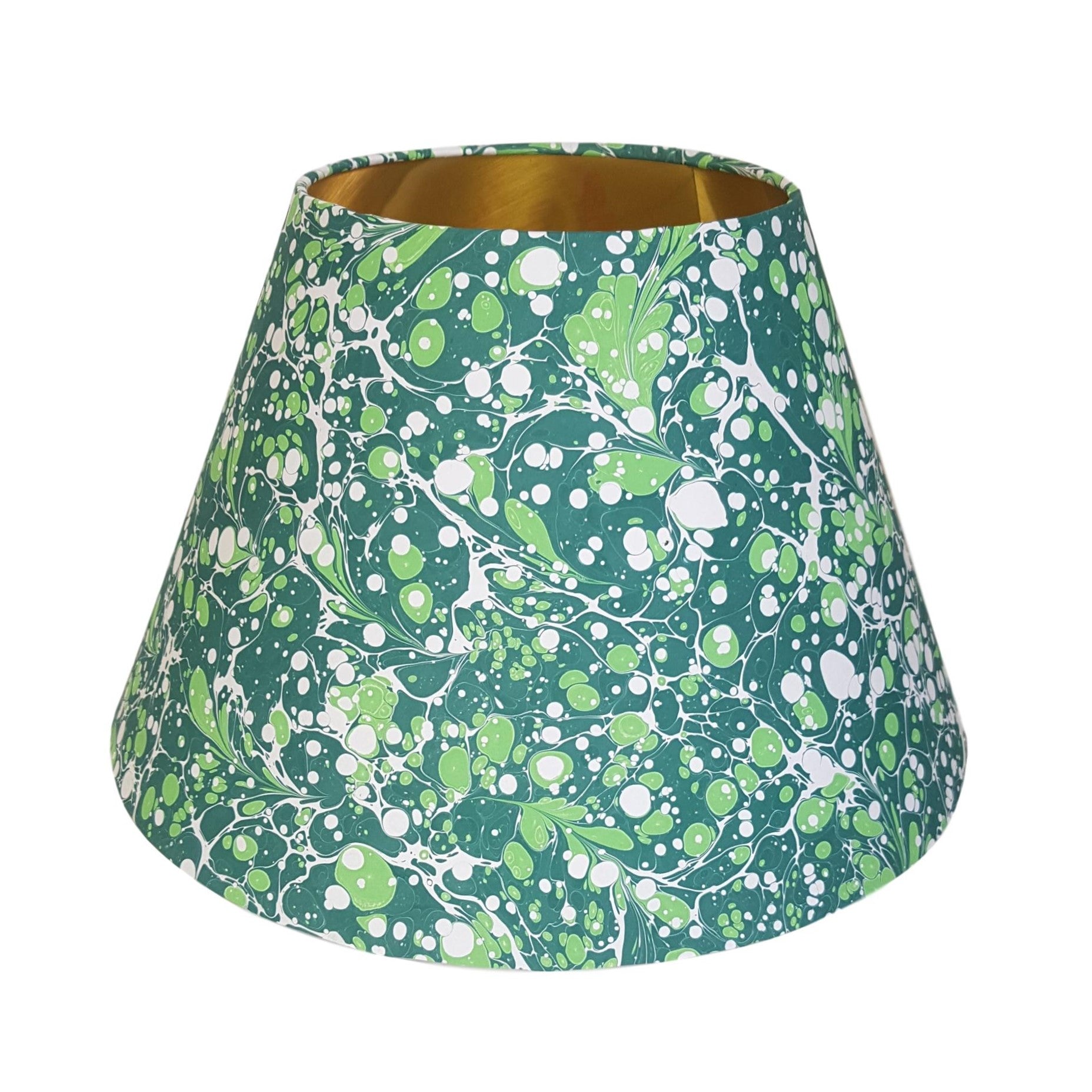 Munro and Kerr green marbled paper for a tapered empire lampshade
