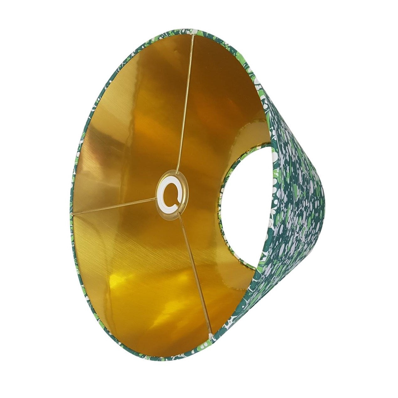 Munro and Kerr green marbled paper for a tapered empire lampshade