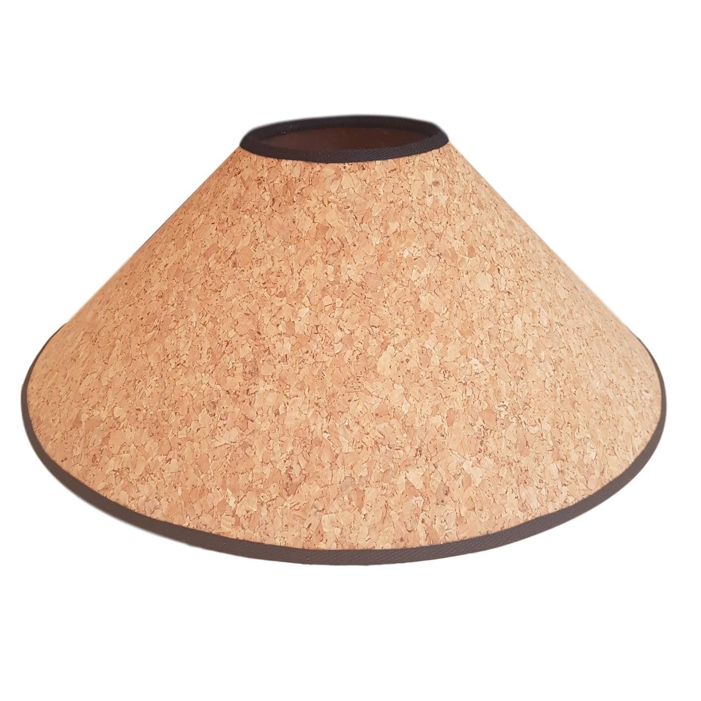 Munro and Kerr handmade cork lampshade with white natural navy black red trim