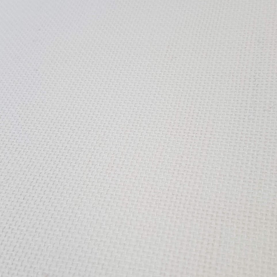 Munro and Kerr cream hessian lampshade with colour trim binding