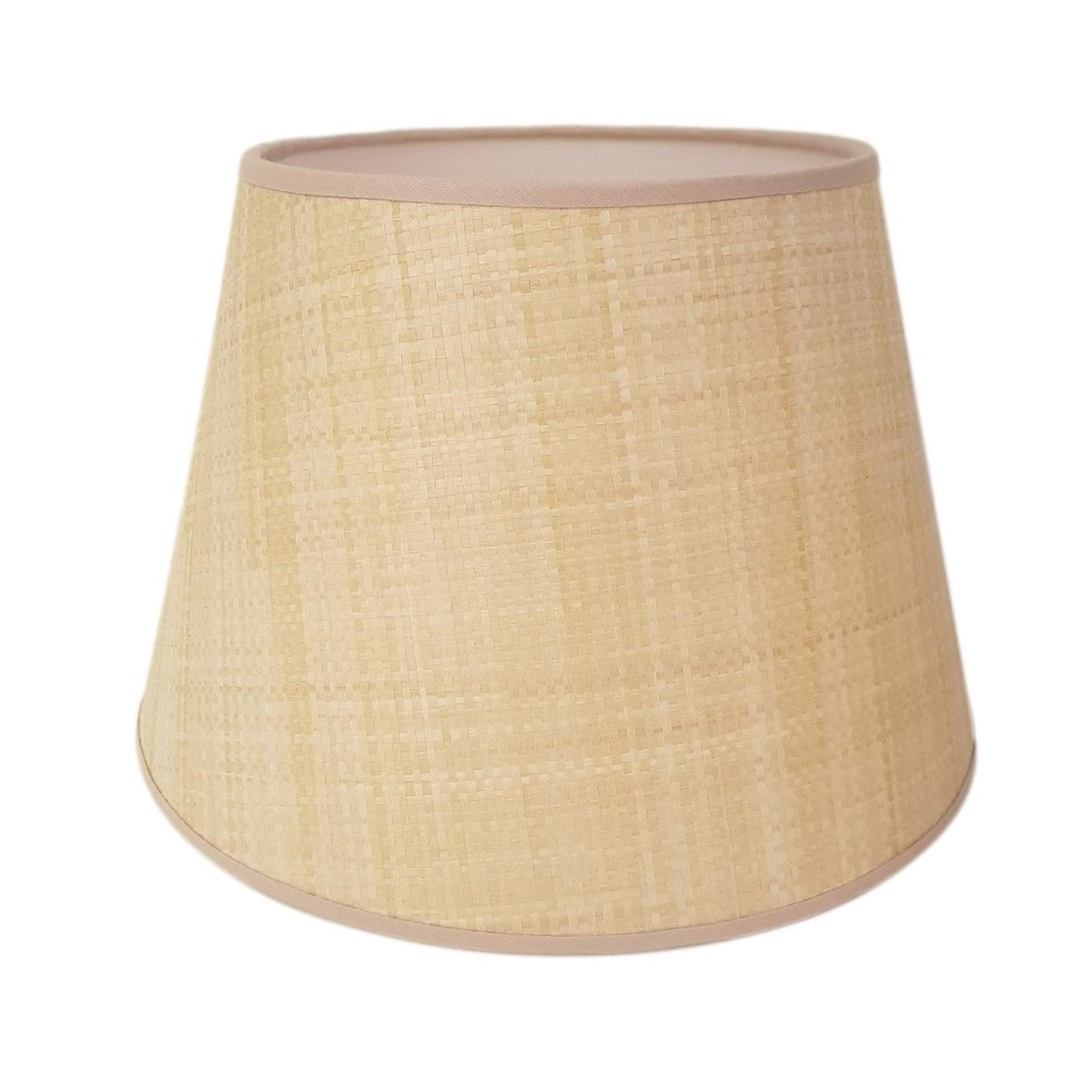 Munro and Kerr Woven paper raffia empire lampshade with coloured trim stone