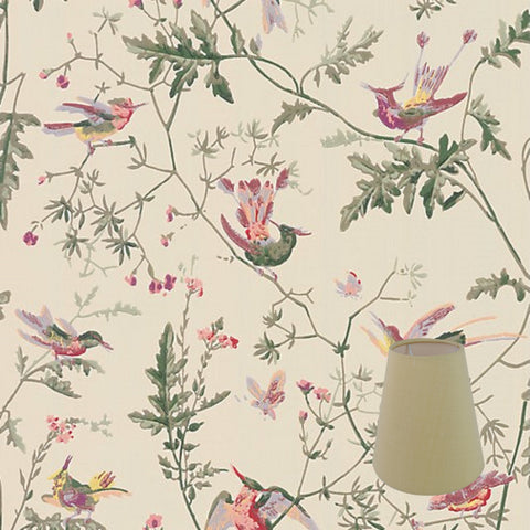 Munro and Kerr candle clip lampshade made to order in any paper wallpaper or fabric that the customer would like