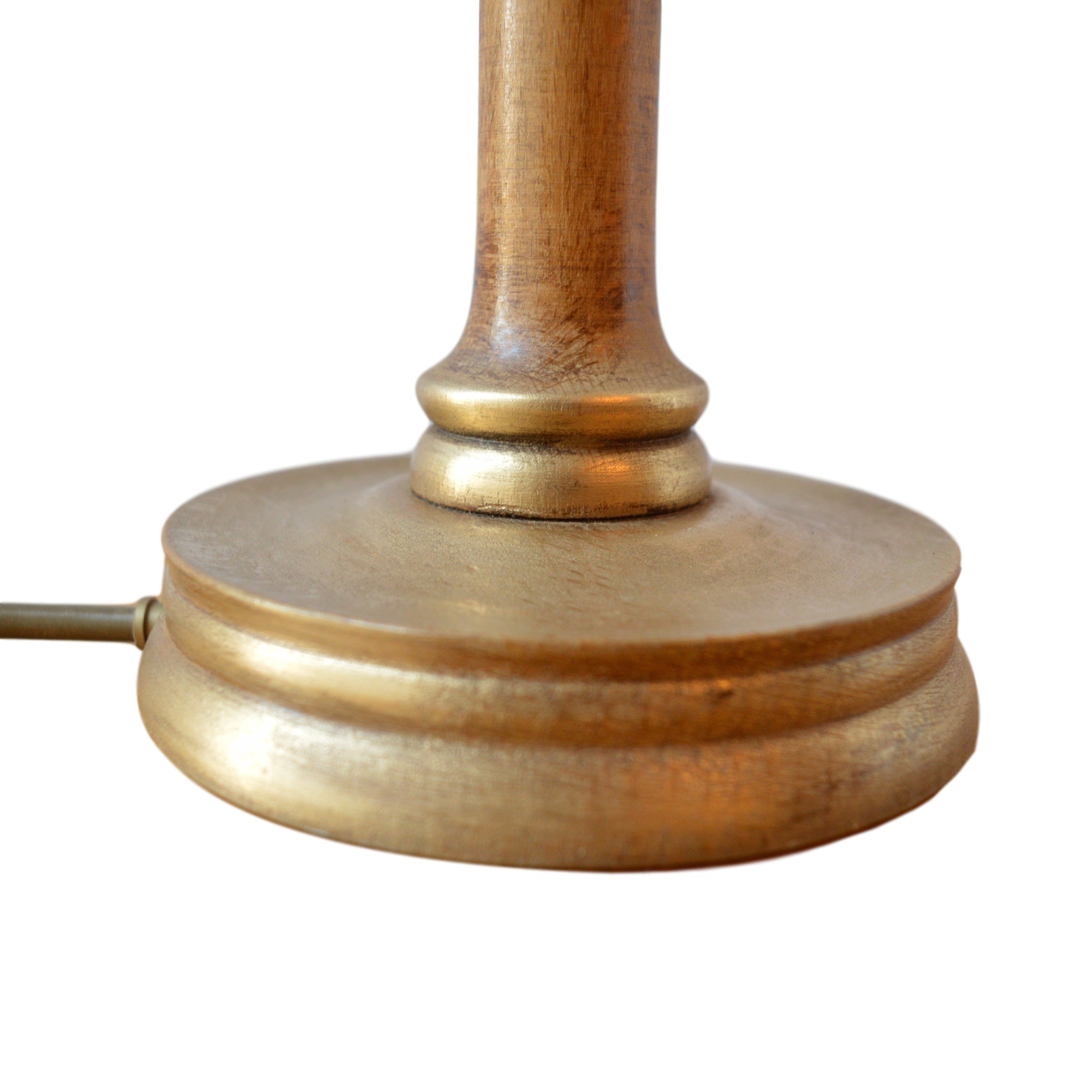 Munro and Kerr faux bamboo style wooden lamp base with gilt gold highlights