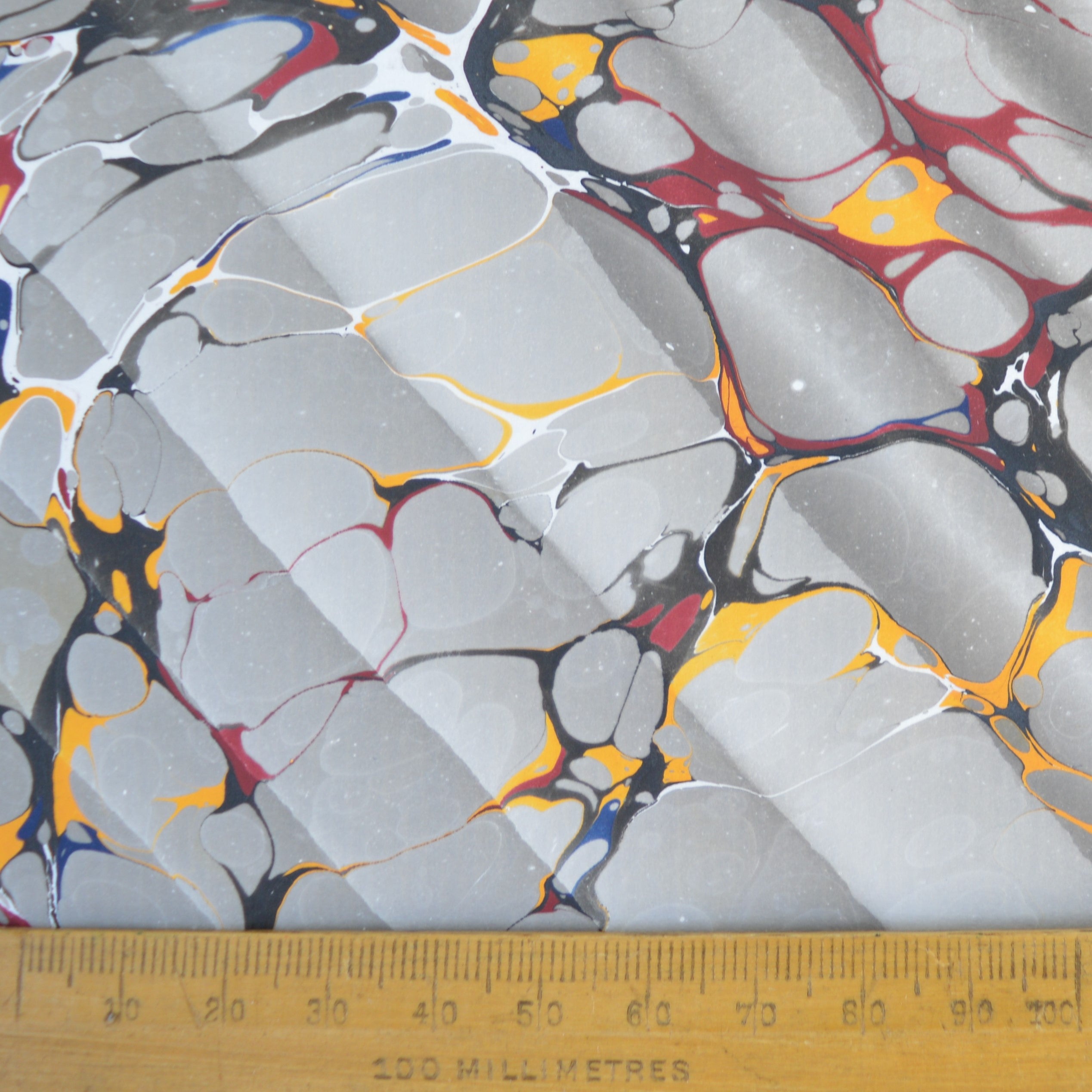 Munro and Kerr traditional grey ripple marbled paper lampshade empire