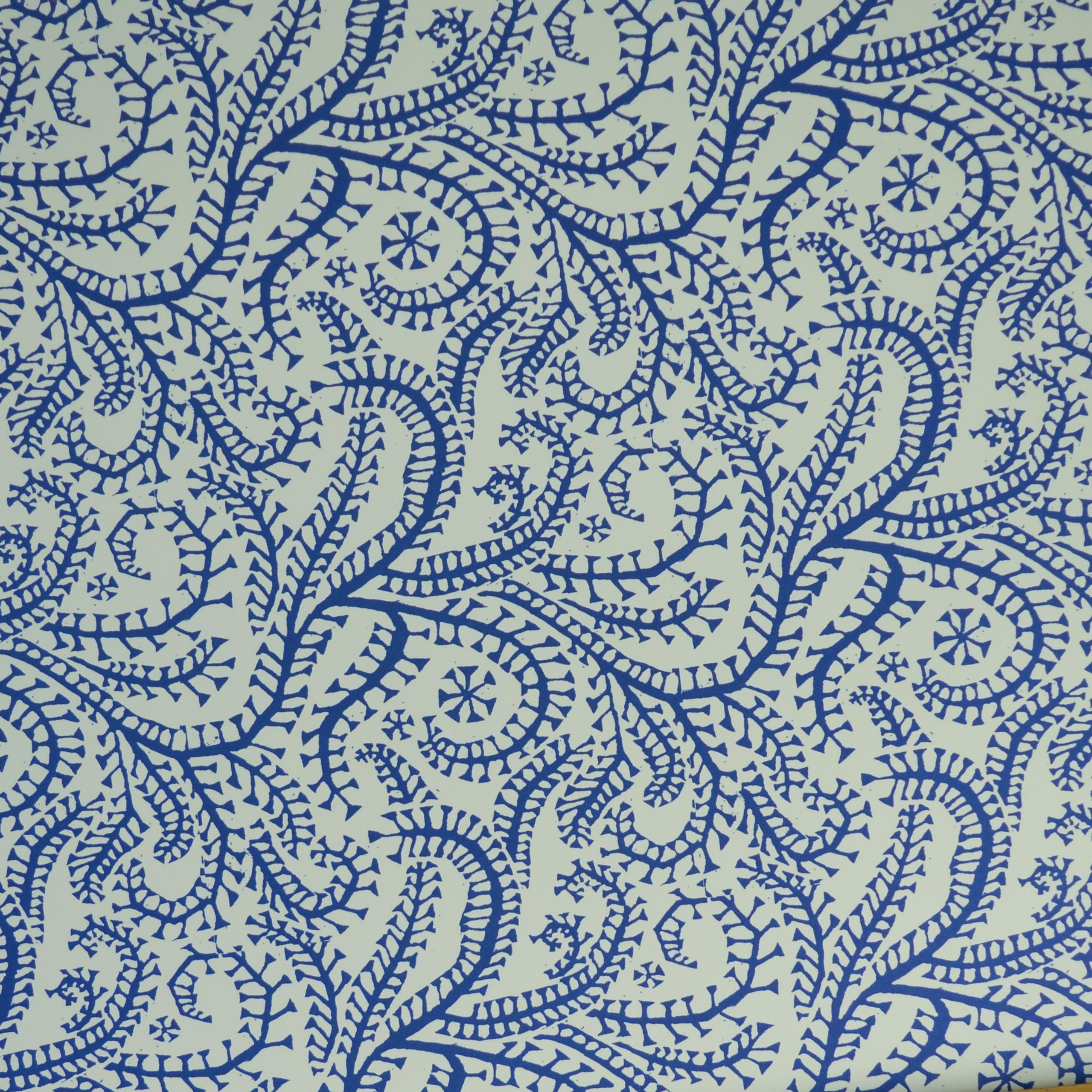 Blue #07 Printed Paper Drum Lampshade