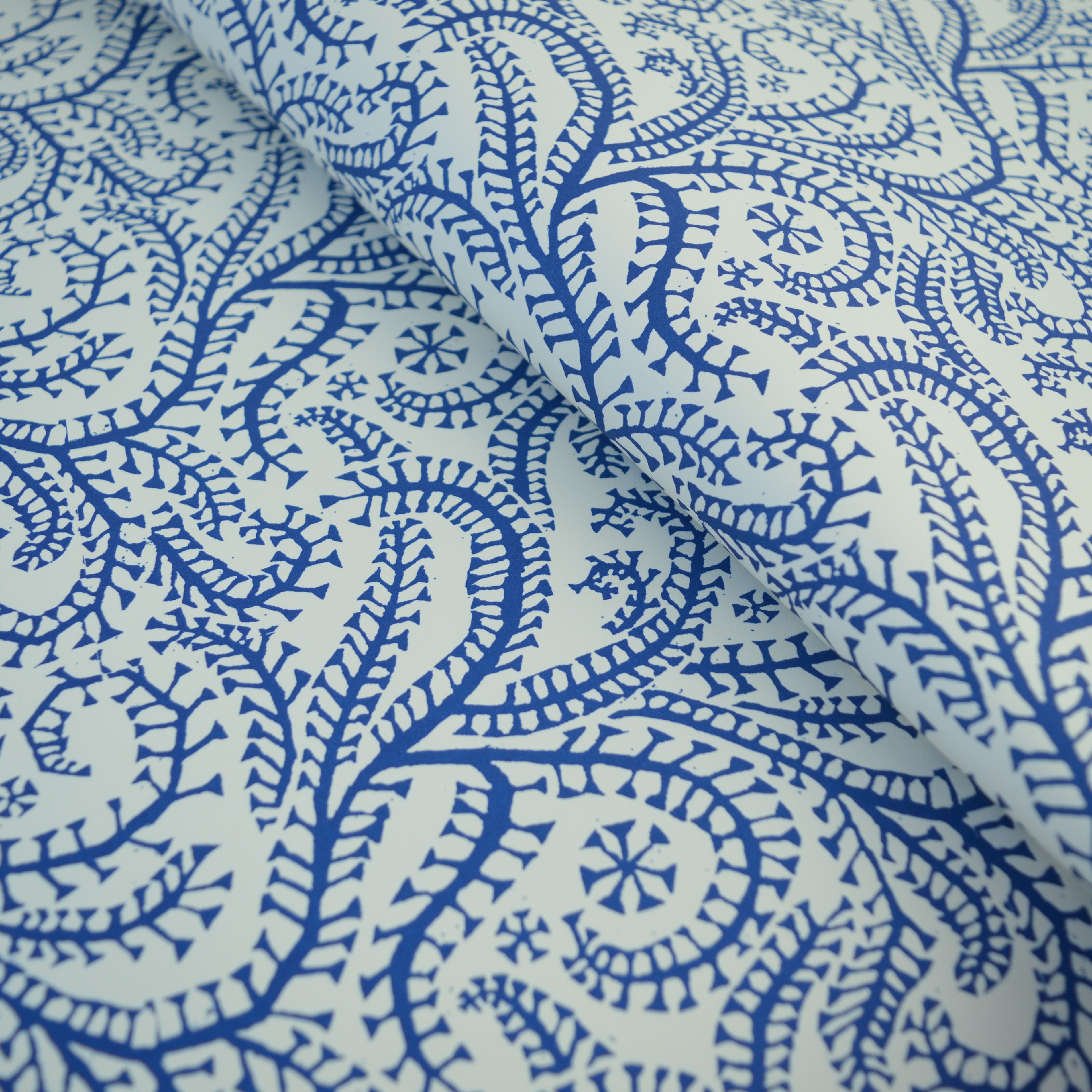 Blue #07 Printed Paper Tapered Empire Lampshade