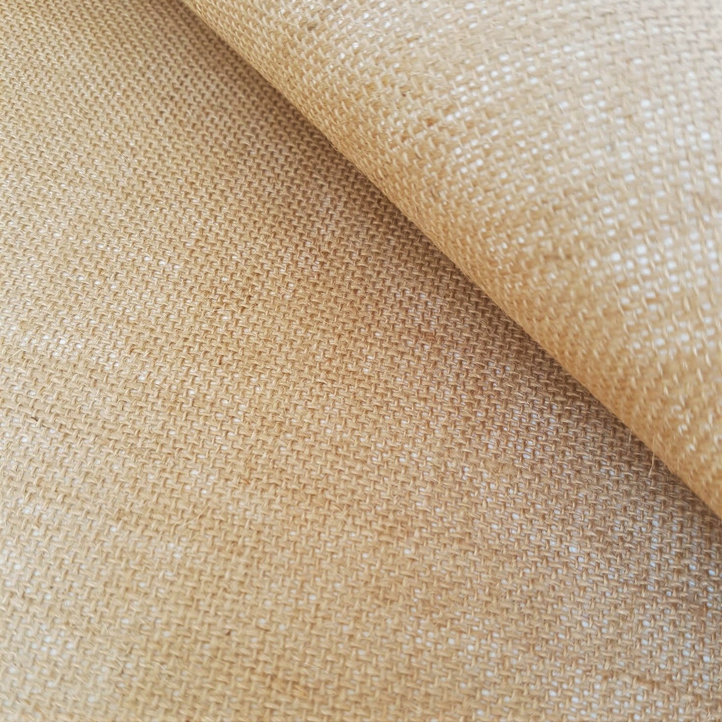 Natural Hessian Drum Lampshade