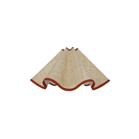Baby Wavy Lampshade in Woven Paper with a Terracotta Trim  A Considered Space x Munro and Kerr