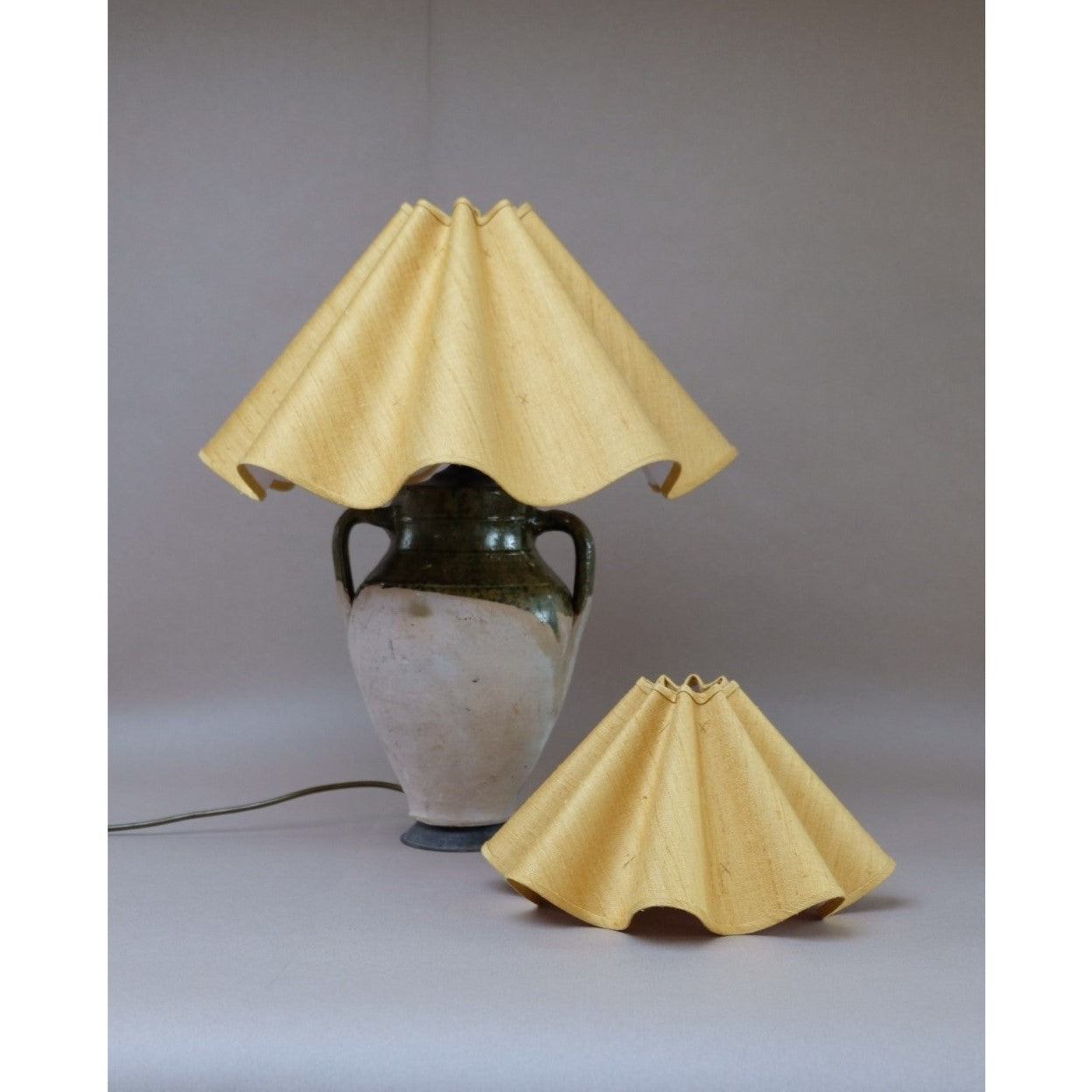Baby Wavy Lampshade in Marigold silk A considered Space x Munro and Kerr