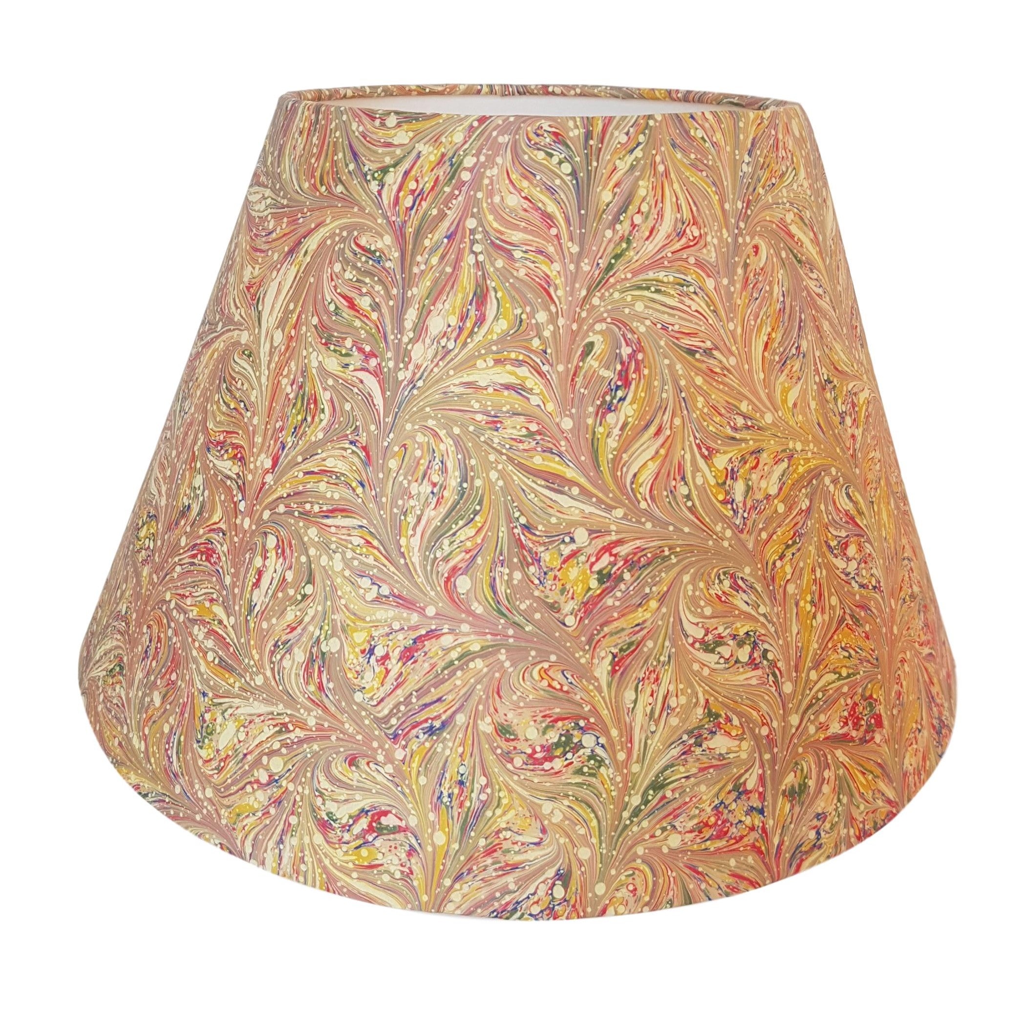 Munro and Kerr combed pink multicolour marbled paper empire lampshade