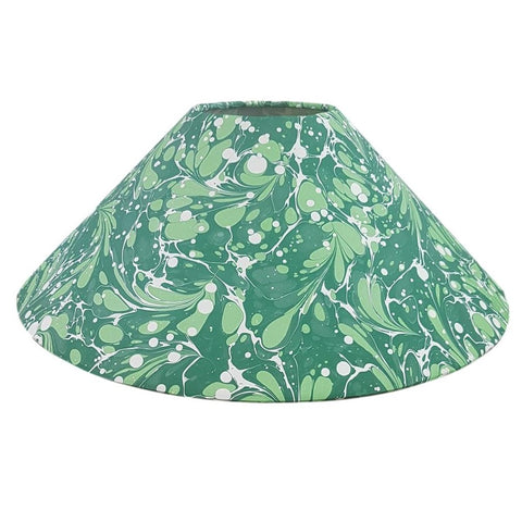 Munro and Kerr modern green marbled 35cm coolie lampshade 