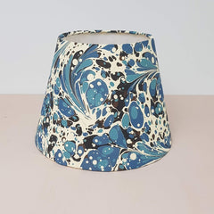 Blue #04 Marbled Paper Empire Lampshade
