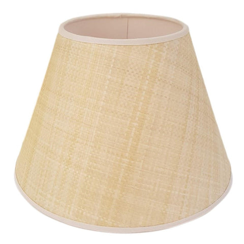 Munro and Kerr Woven paper raffia taperedempire lampshade with coloured trim stone