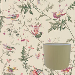 Munro and Kerr drum lampshade in the customers own choice of material fabric wallpaper or paper