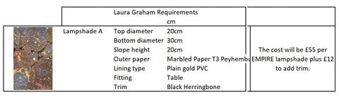 Bespoke Lampshades LG Marbled T3