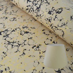 Munro and Kerr delicate stone metallic gold and black marbled empire paper lampshade