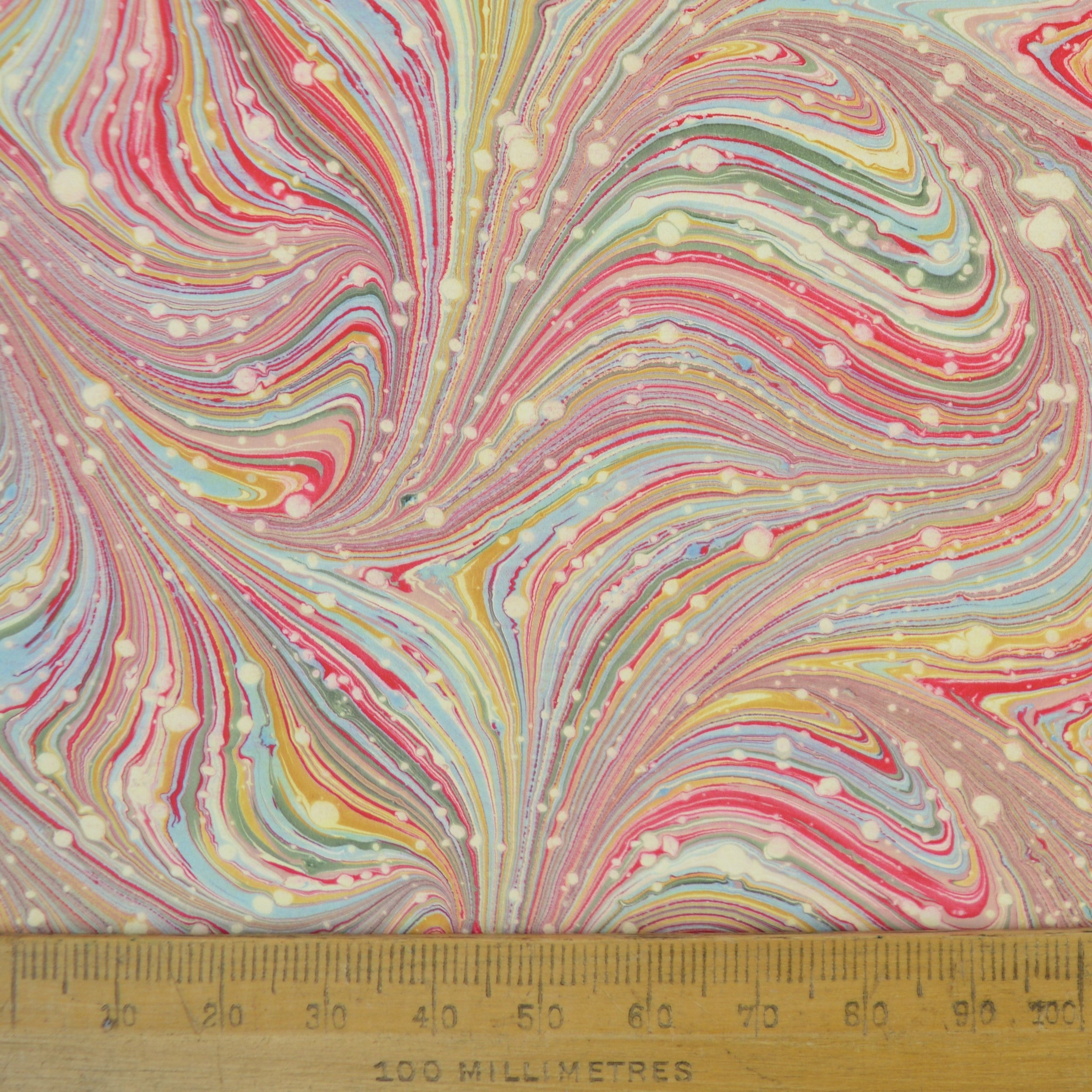 Munro and Kerr combed pink marble paper for a lampshade