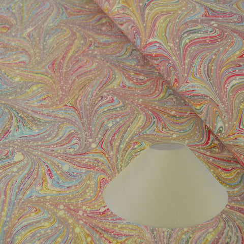 Munro and Kerr combed pink marble paper empire lampshade