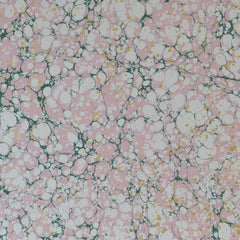 Munro and Kerr green pink and metallic gold marbled paper for a lampshade