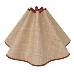 Munro and Kerr collaboration with a Considered Space woven paper rafia wavy scallop lampshade with terracotta trim