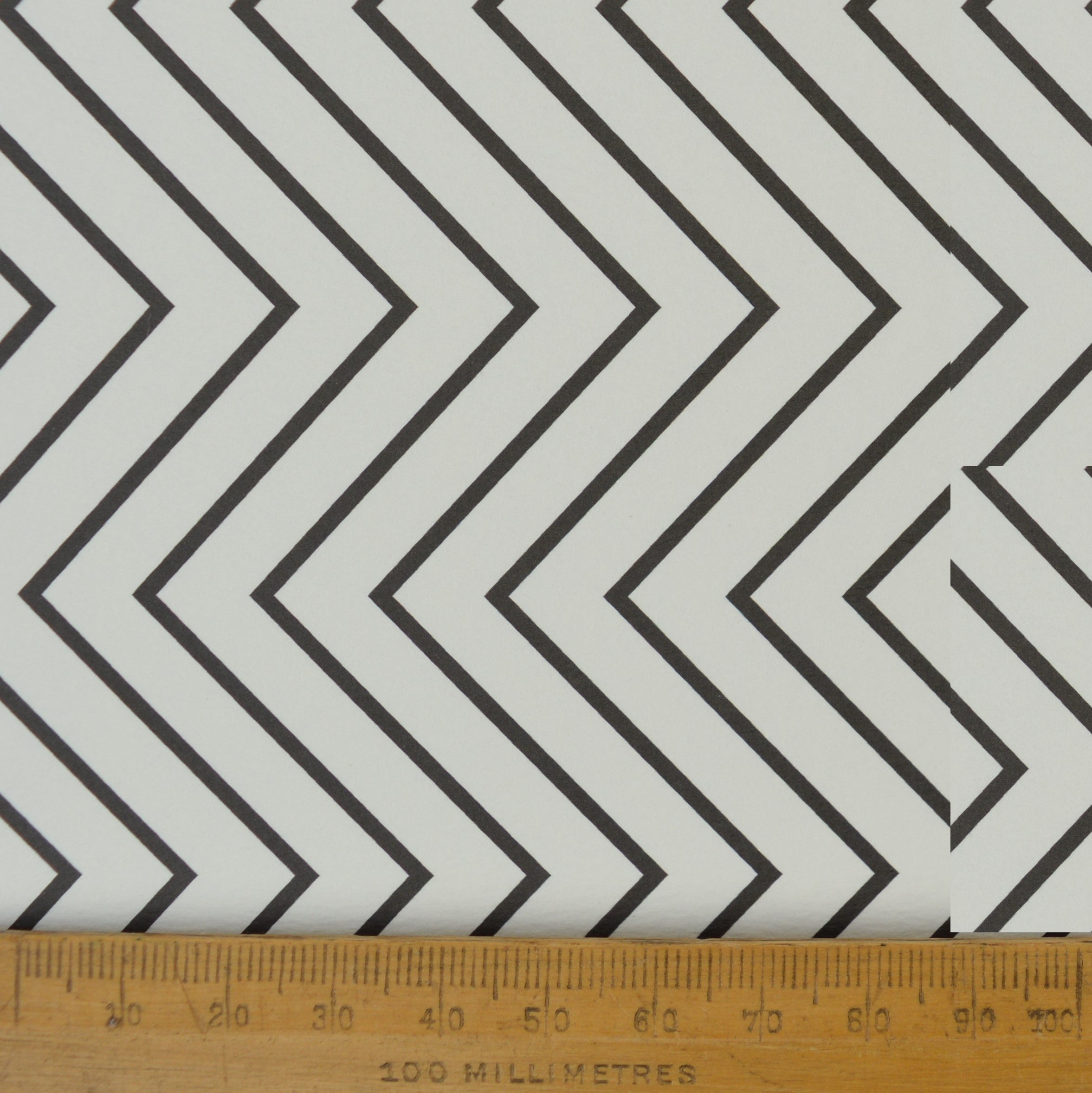 Munro and Kerr zig zag black and white monochrome paper for a lampshade
