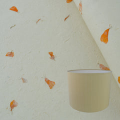 Munro and Kerr real marigold petal paper for a handmade drum lampshade