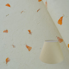 Munro and Kerr real marigold petal paper for a handmade lampshade