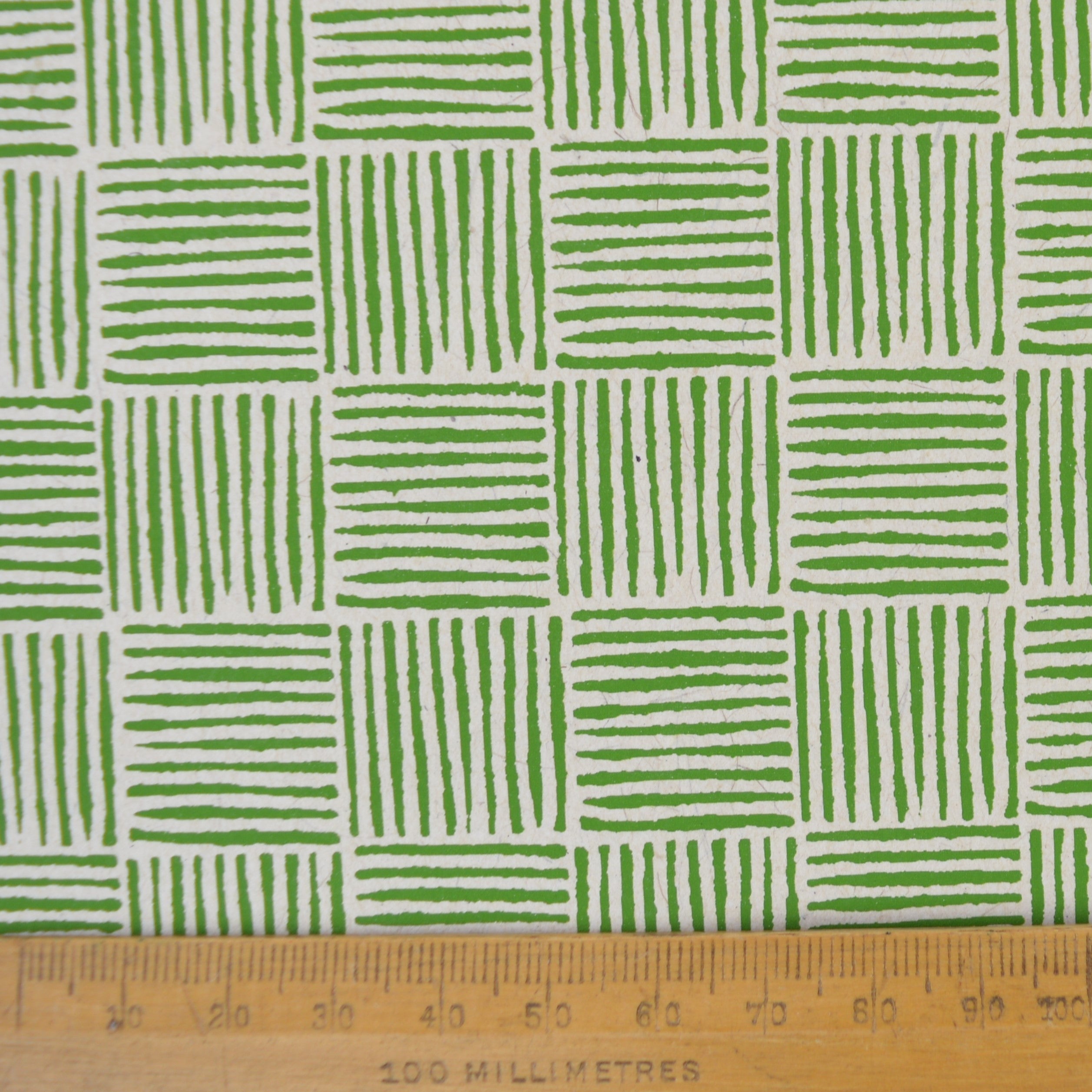 Munro and Kerr green hand printed paper for an empire lampshade