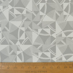 Munro and Kerr grey printed geometric Esme Winter paper for a lampshade