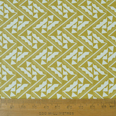Munro and Kerr yellow printed Esme Winter paper for a lampshade