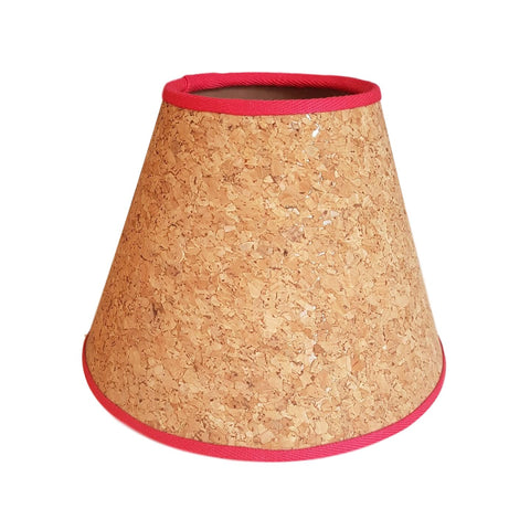 Munro and Kerr handmade cork tapered empire lampshade with white natural navy black red trim